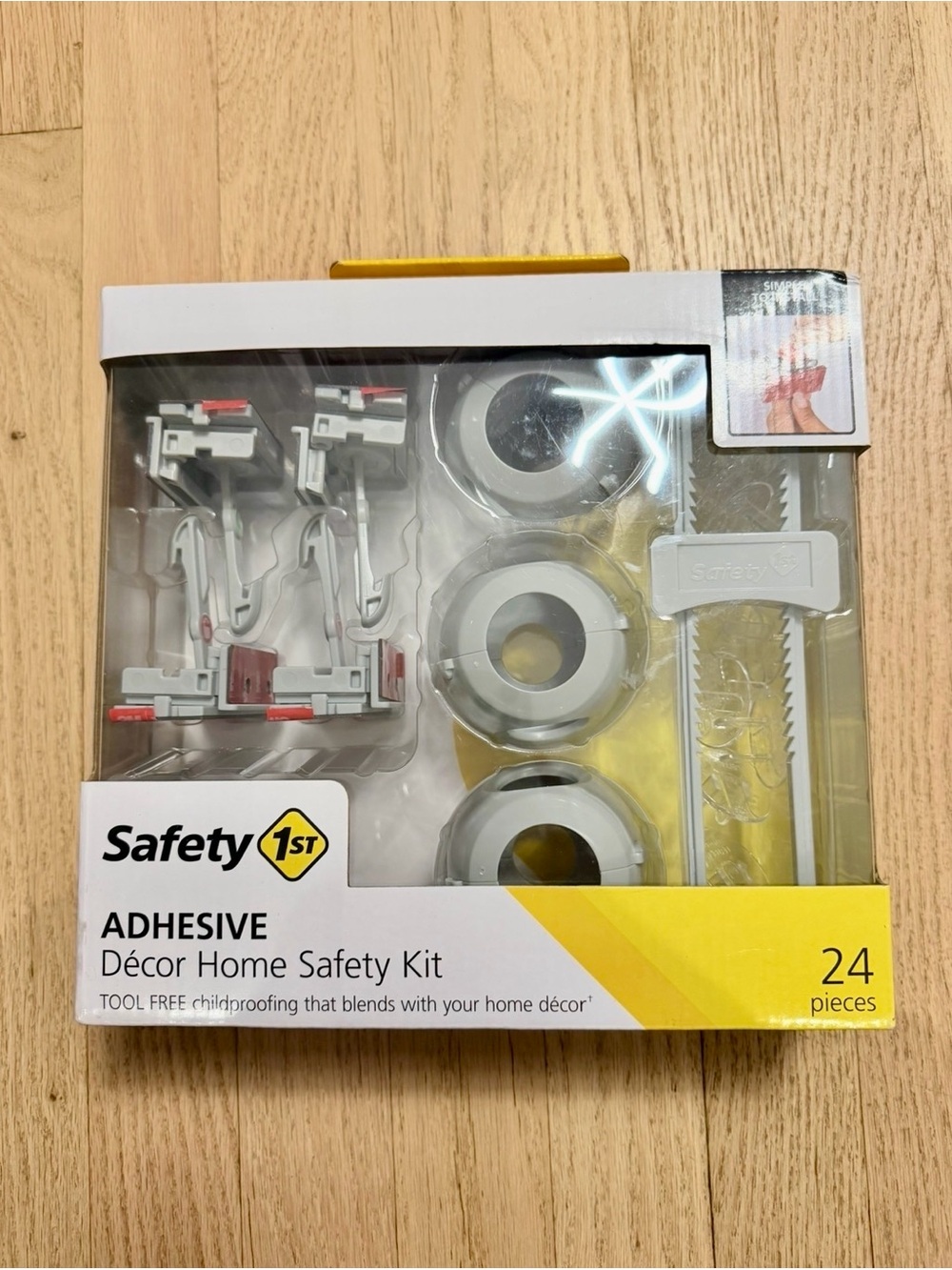 NEW Safety 1st Adhesive Décor Home Safety Kit – 24 Piece Childproofing Set